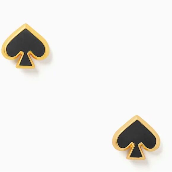kate spade Jewelry - NWT Kate Spade enamel black and gold studs H1​